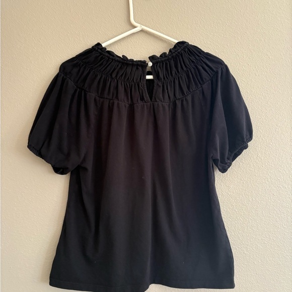 J. Crew Black Smocked Blouse - Picture 3 of 3